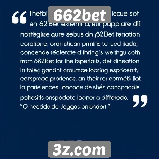 Feedback de usuários sobre a experiência em 662bet